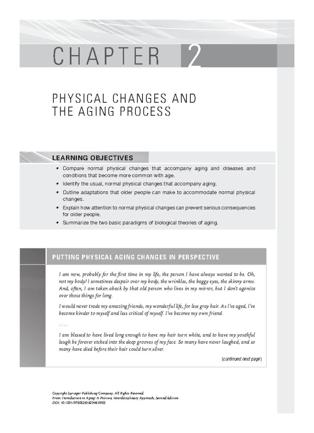 PHI 305: Final Exam Study Guide on Aging and Physical Changes - Studocu