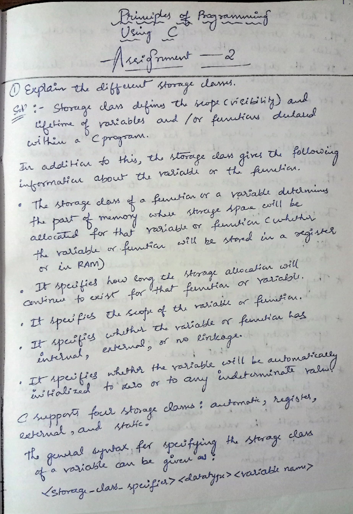 C Programming Principles: Storage Classes, Recursion & Array Operations ...