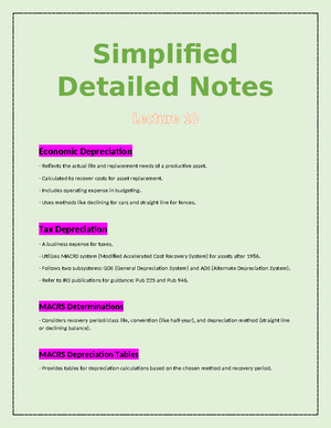 Lecture 5 Simple Detailed Notes - Simple Detailed Notes: 1. Purpose and ...
