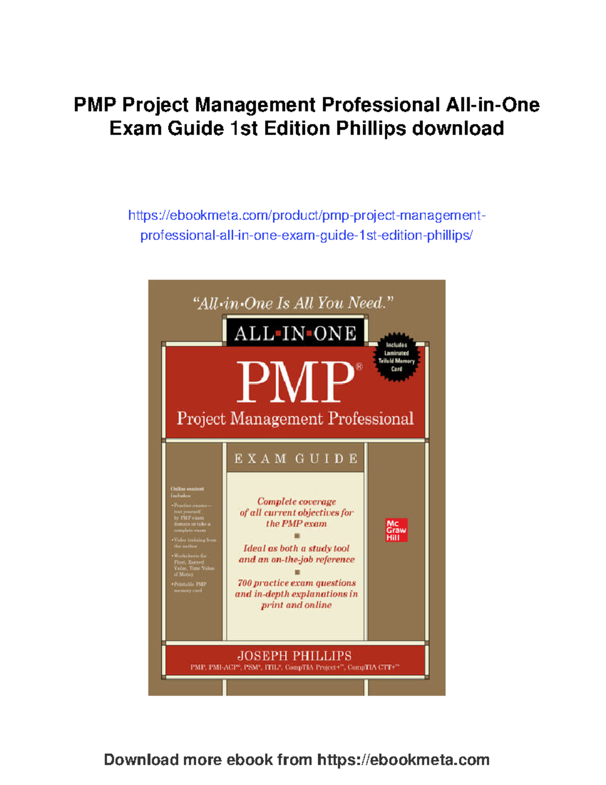 PMP project management professional exam guide 1st edition review - Studocu