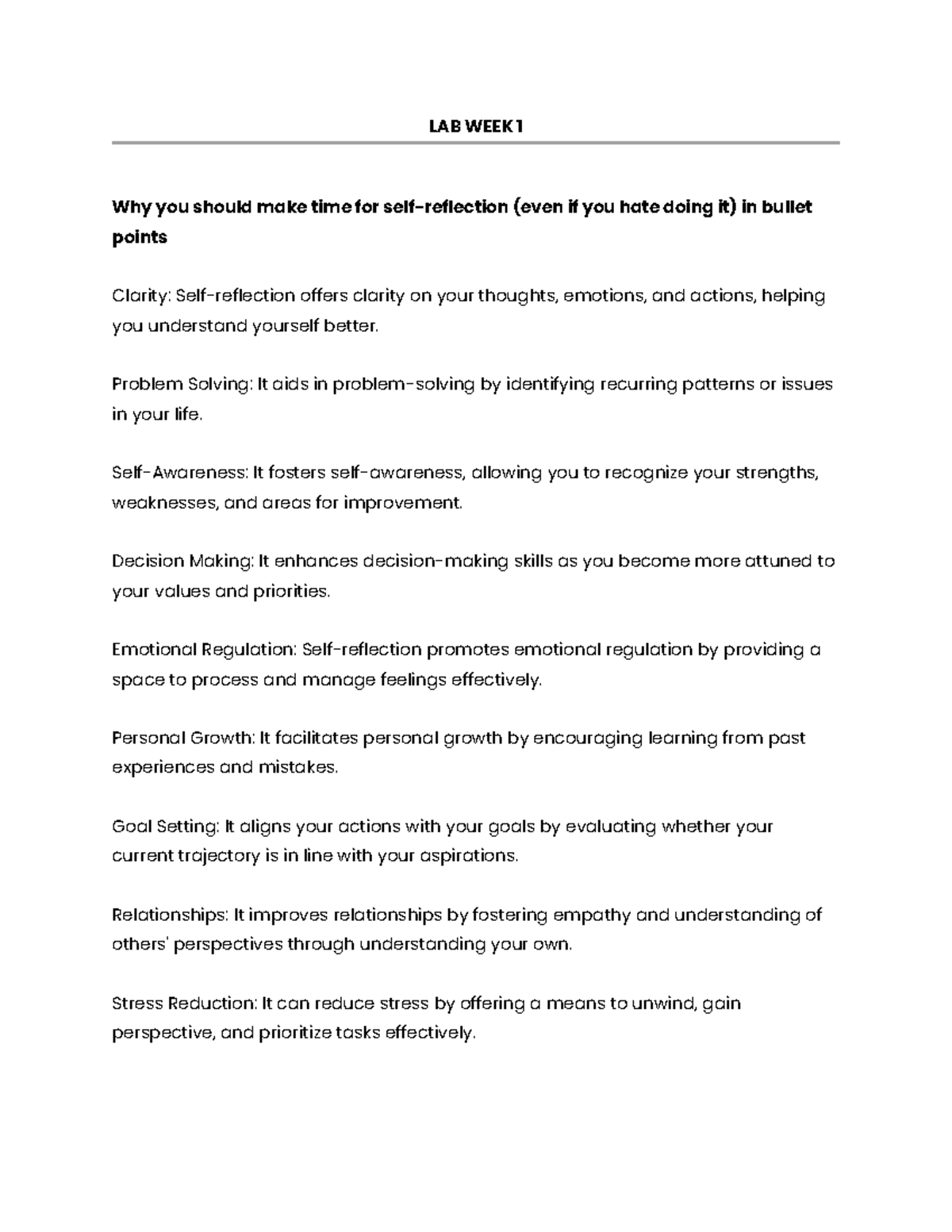 Lab 1 - Lab 1 Notes for BU121 - LAB WEEK 1 Why you should make time for ...