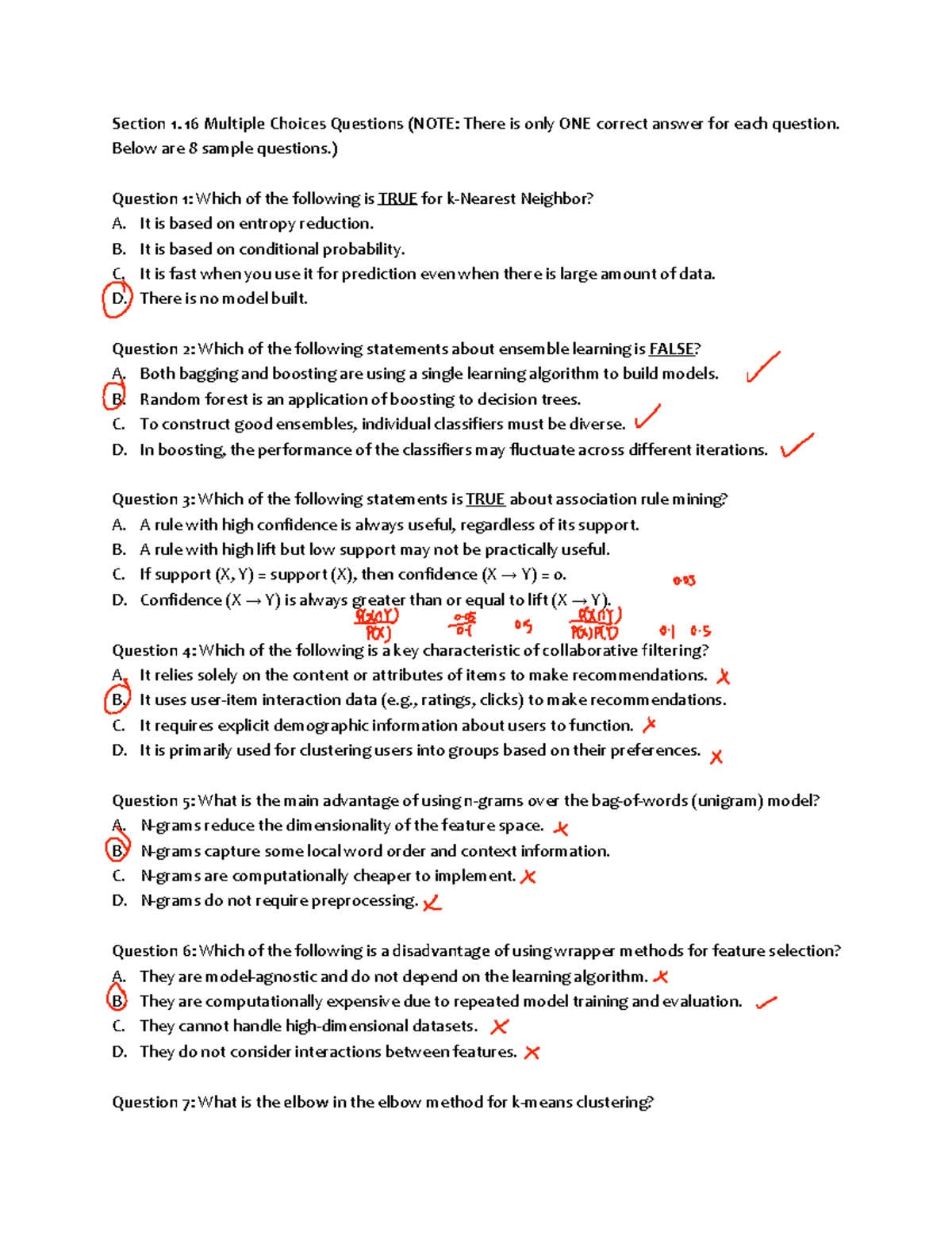 Sample Exam Questions for Data Mining (DM 101) - Studocu