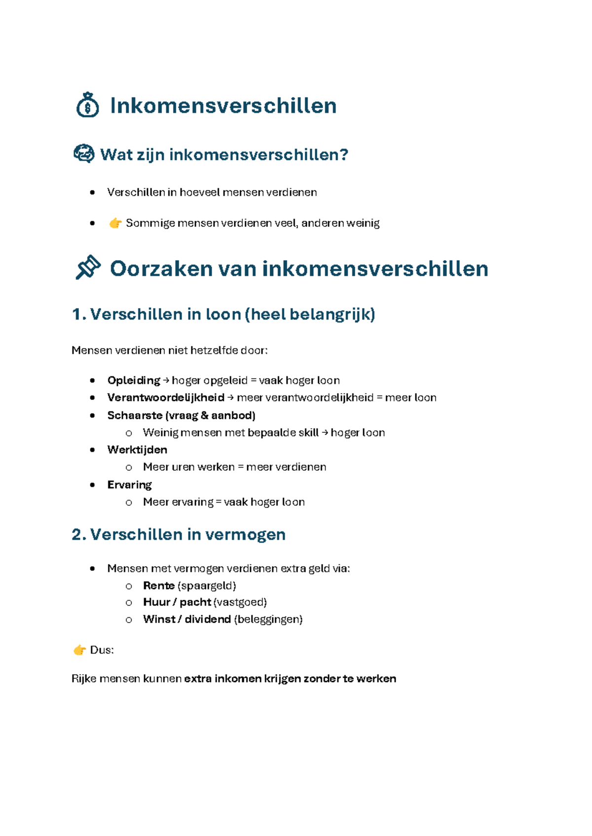 Inkomensverschillen: Oorzaken, Gevolgen en Metingen - Eco TW3 H2 Par 3 ...