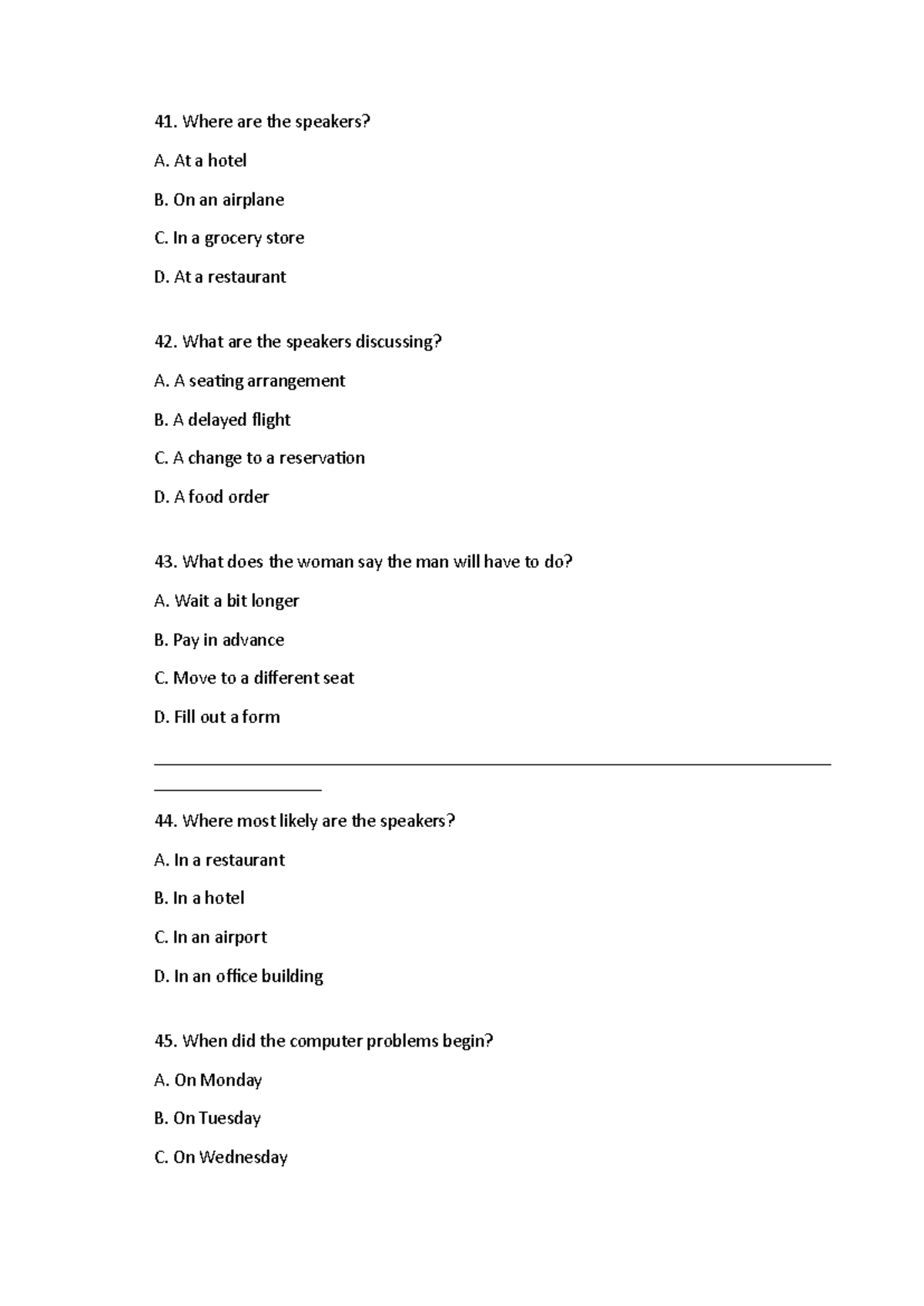 Listen 5 - ENG03 Listening Comprehension Questions and Answers - Studocu