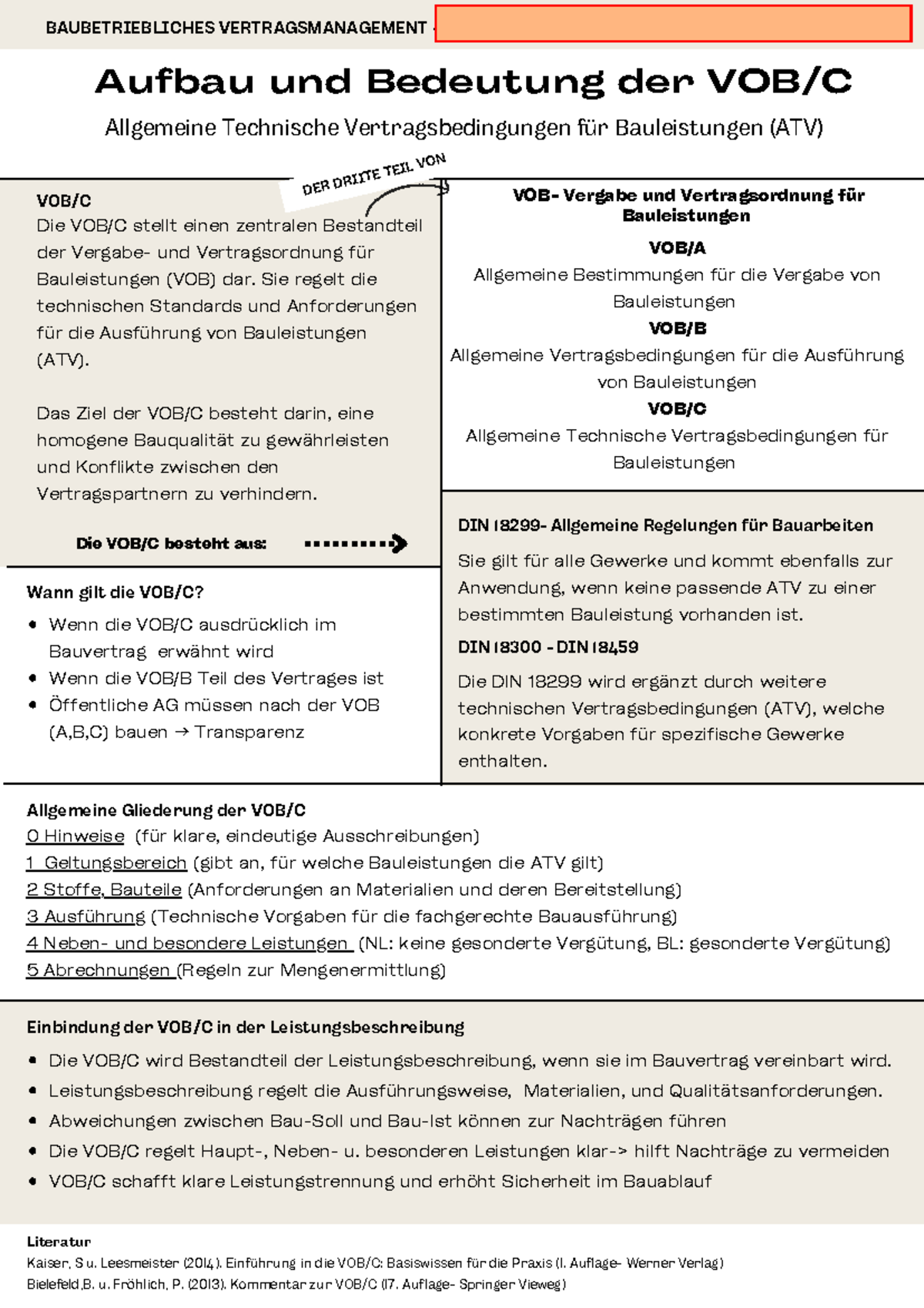 23.06.2025 BAUBETRIEBLICHES VERTRAGSMANAGEMENT: ATV und VOB/C ...