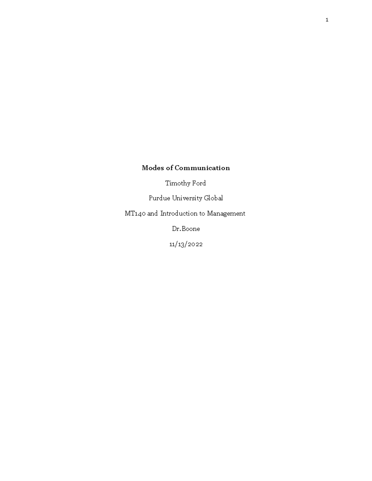 Mt140 unit 8 template modes of communication timothy ford purdue