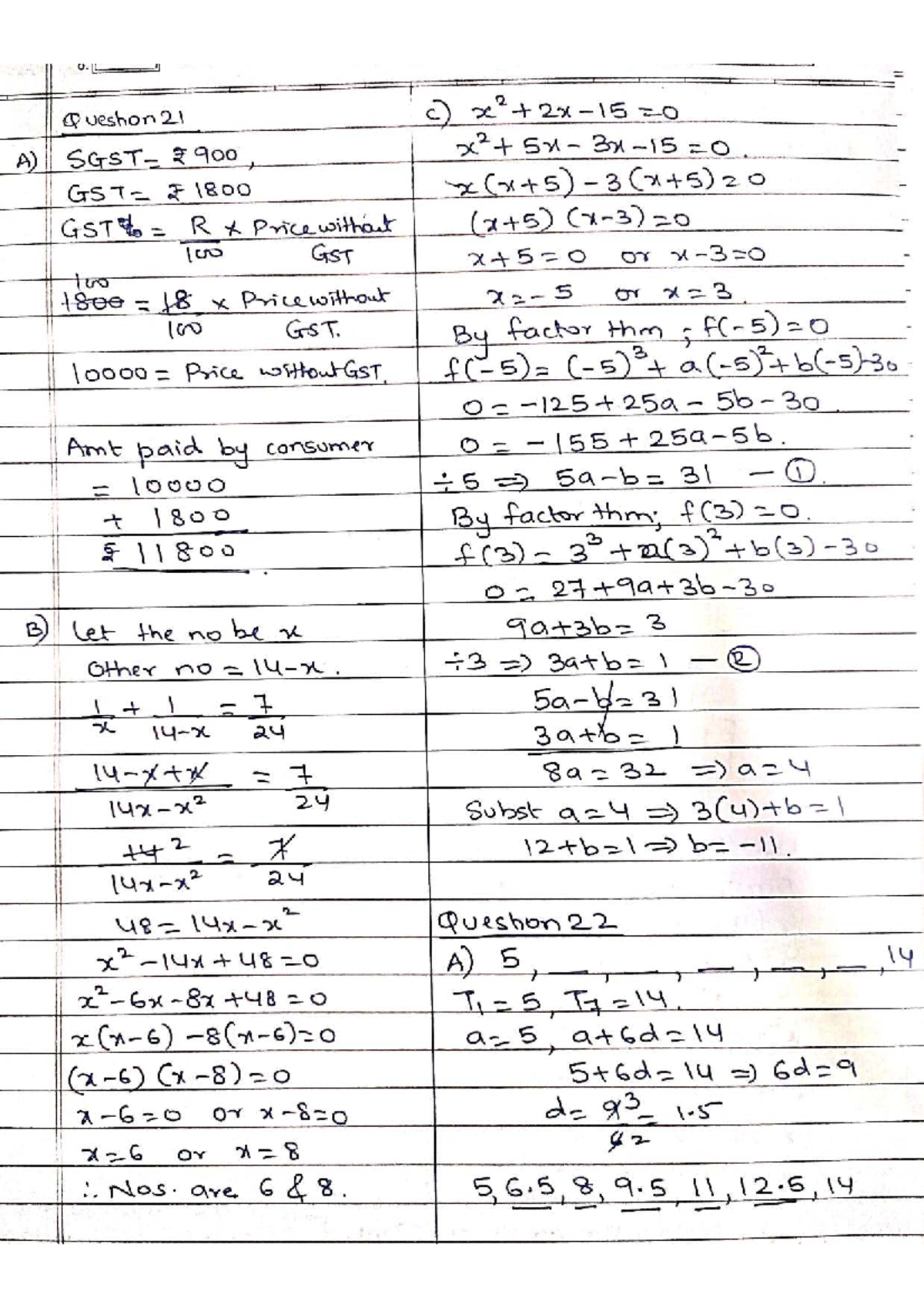 Rev 5 and 6 Solutions - Paper for Course Code QUES 21-23 - Studocu