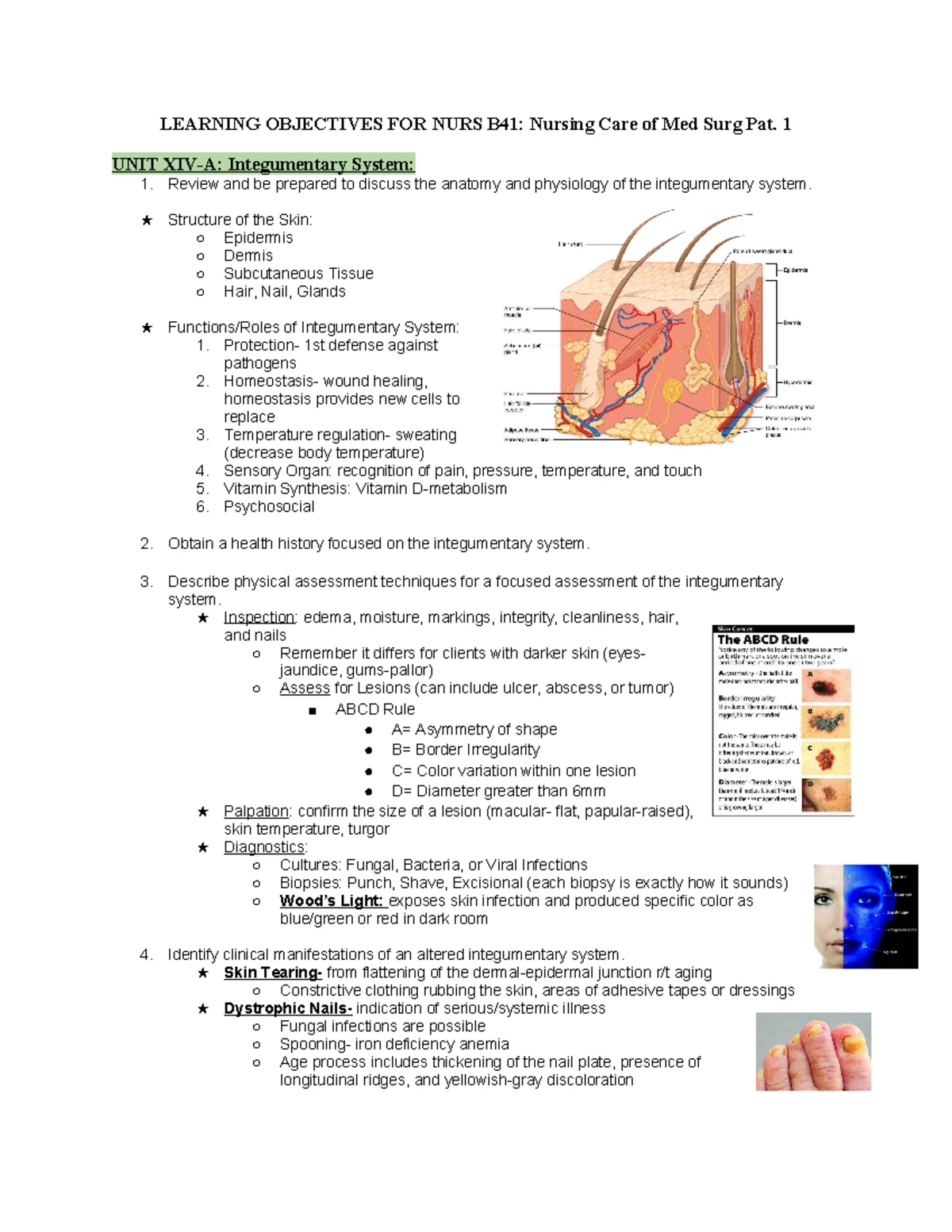 Med Surg 101: Summary of Key Concepts in Chapter 1 - Review - Studocu
