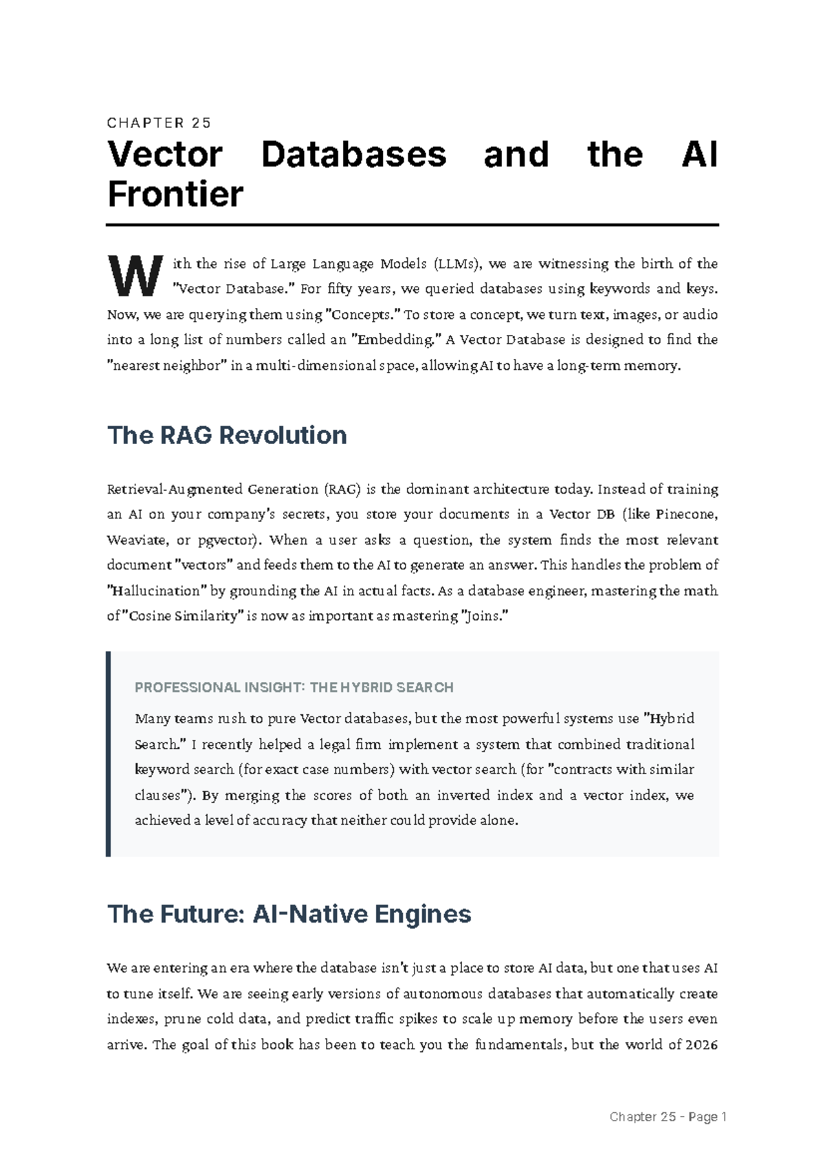 CHAPTER 25: Vector Databases and AI in the Era of LLMs - Studocu