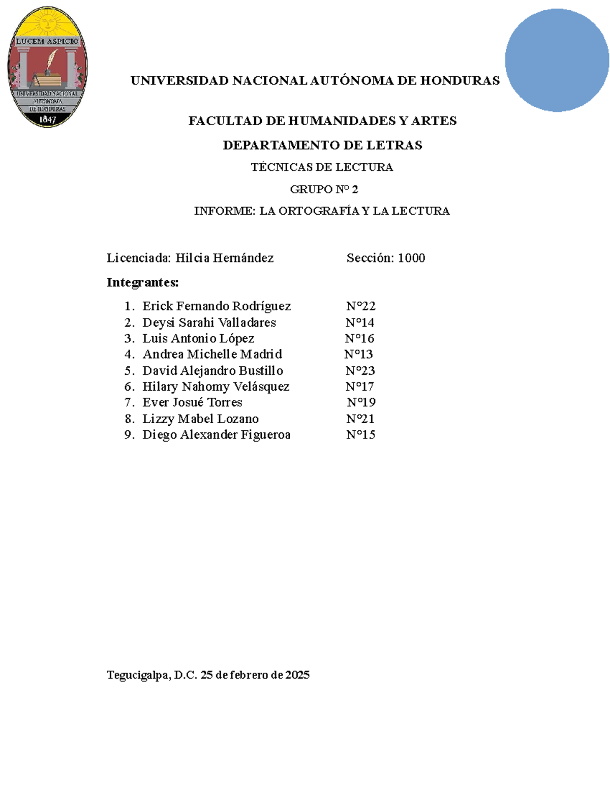 Informe sobre la Ortografía y su Relación con la Lectura - Letras 1000 ...