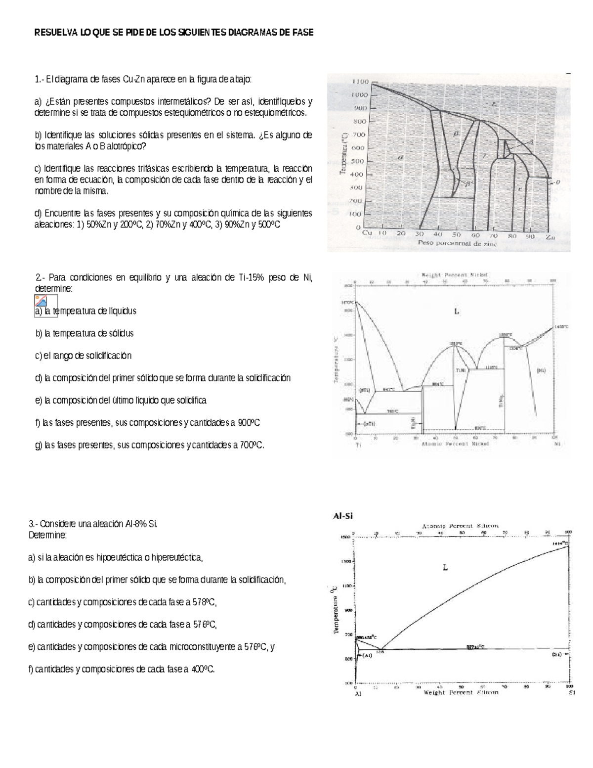 Ejercicio Unidad 3: Análisis de Diagramas de Fases (abr-2025) - Studocu