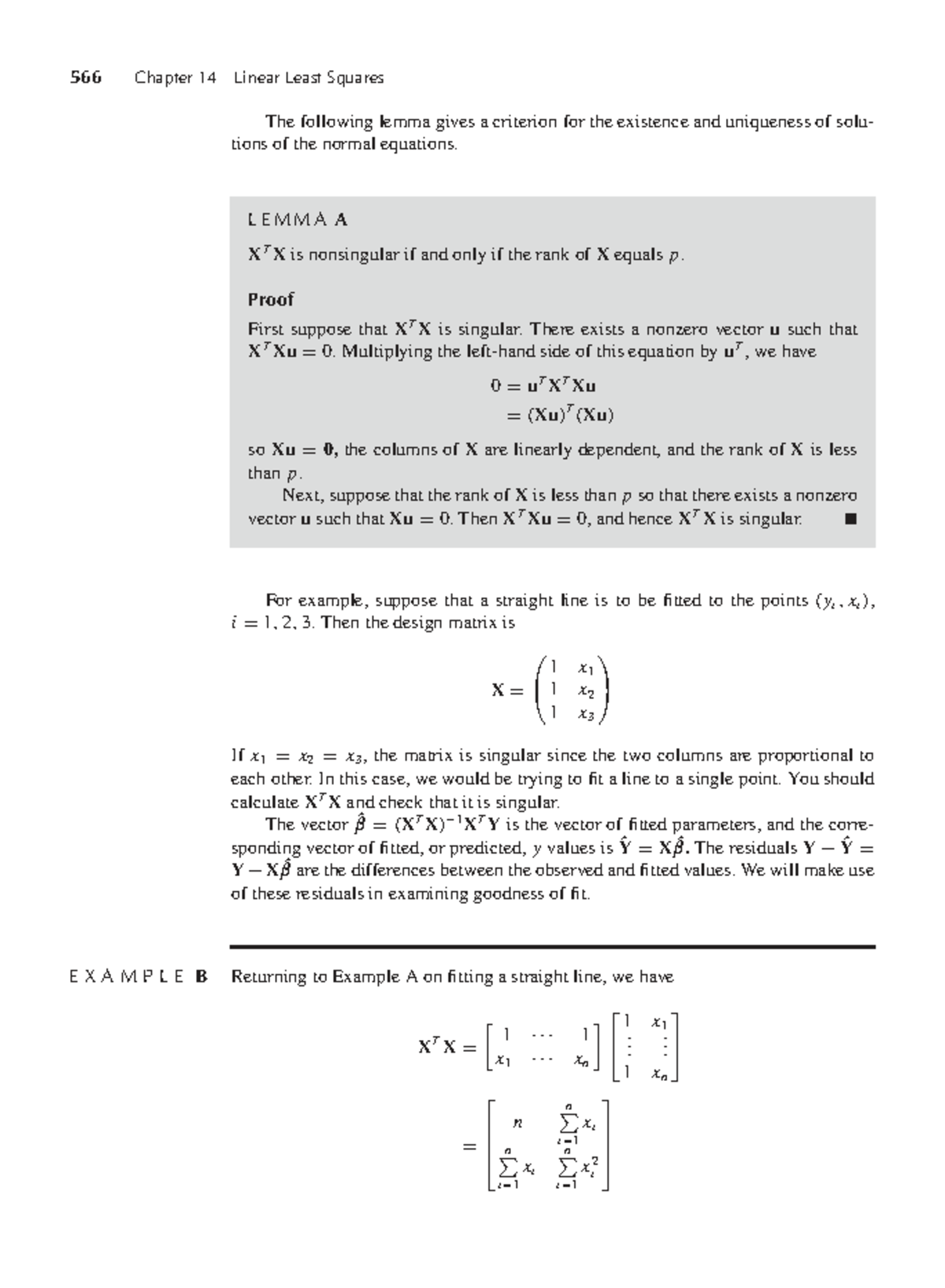 566 Chapter 14: Linear Least Squares and Normal Equations - Studocu
