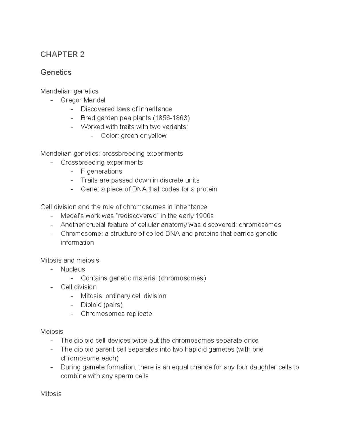 Genetics Overview: DNA, RNA, Protein Synthesis & Inheritance - CHAPTER ...