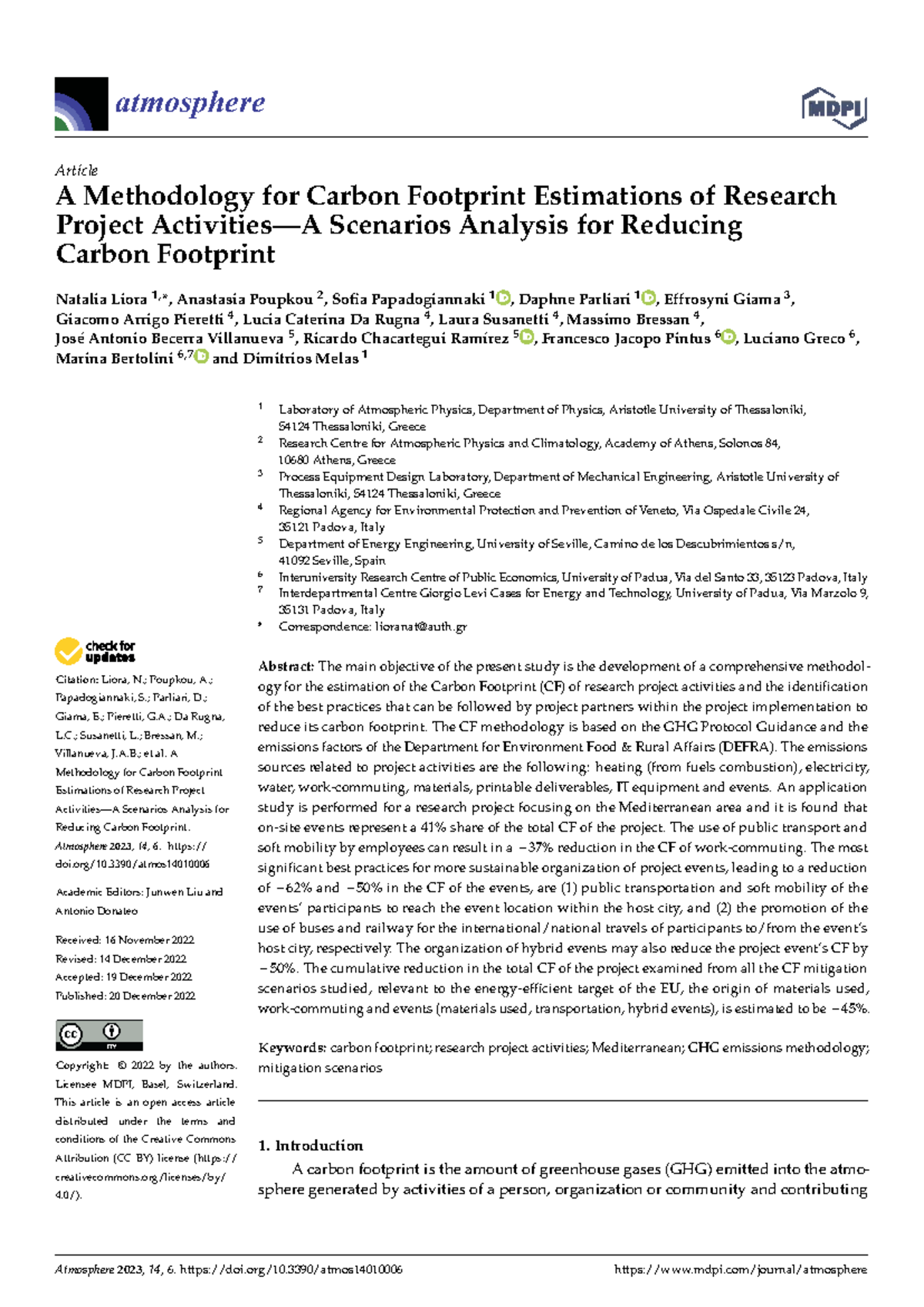 A Methodology for Carbon Footprint Estimations in Research Projects ...