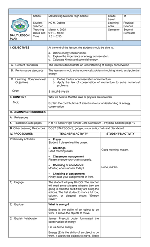 DLP-DAY 1 - detailed lesson plan - DAILY LESSON PLAN Teacher Janna Mae ...