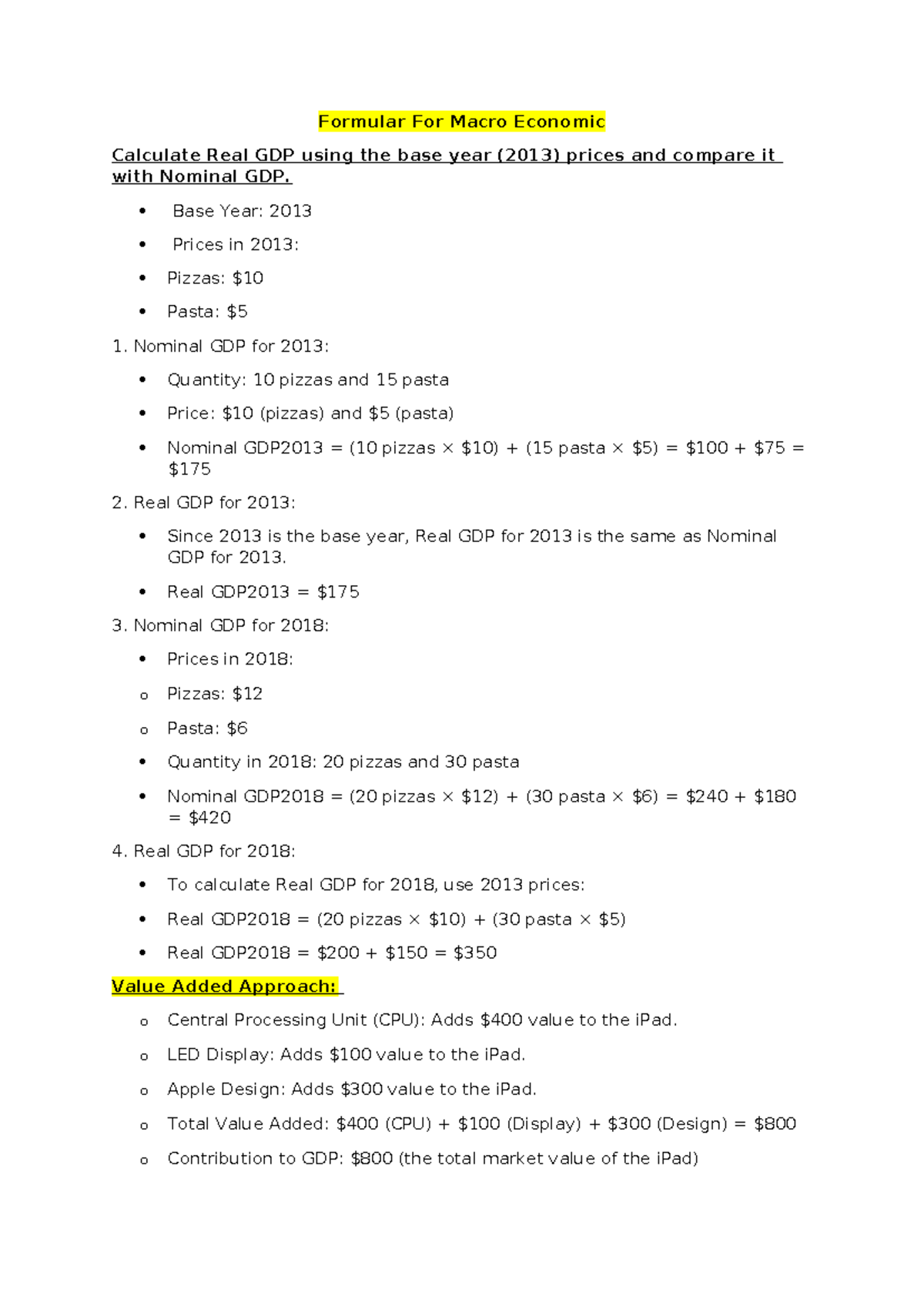 Formular For Macro Economic - Formular For Macro Economic Calculate ...