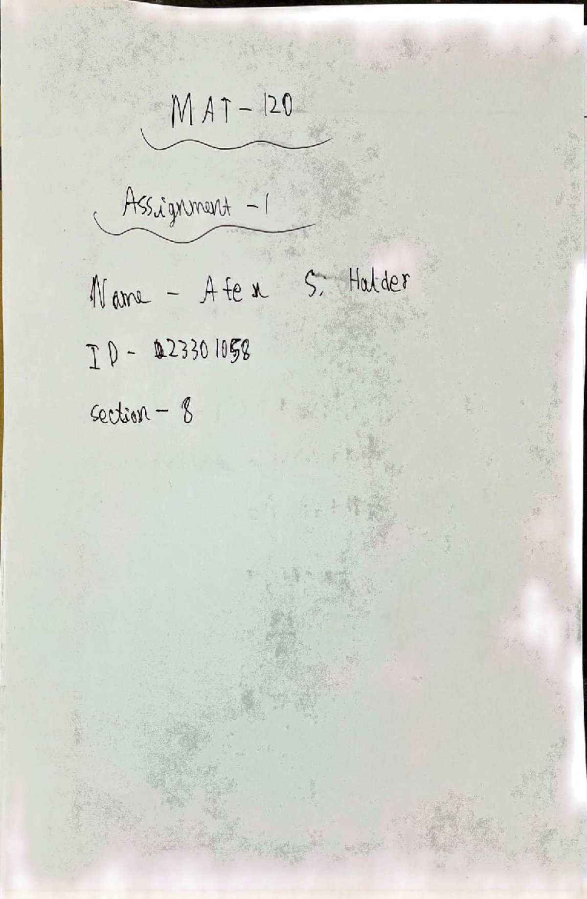 MATH 120 Midterm Assignment 1 Solutions and Answers - Studocu