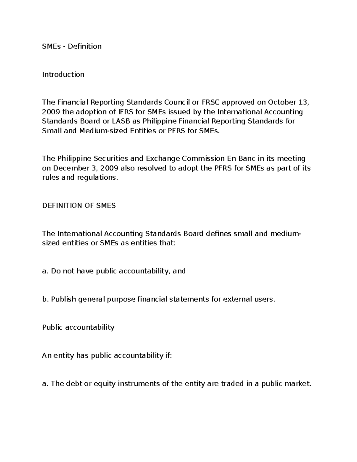 Document (1) (20) - Accounting subject - SMEs - Definition Introduction ...