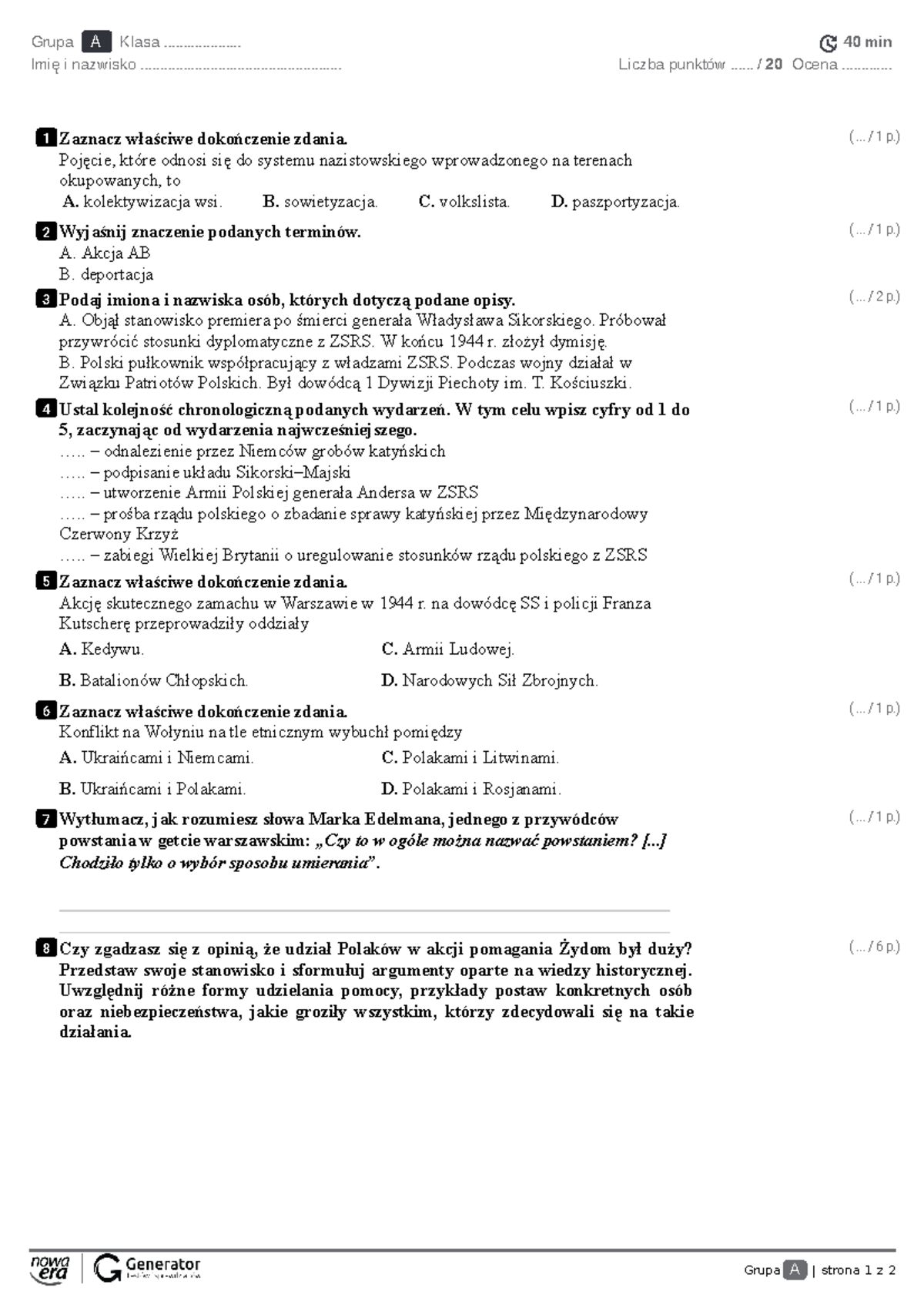 Rozdzial-2-test-gr-a-i-b compress - Grupa A | strona 1 z 2 Grupa A