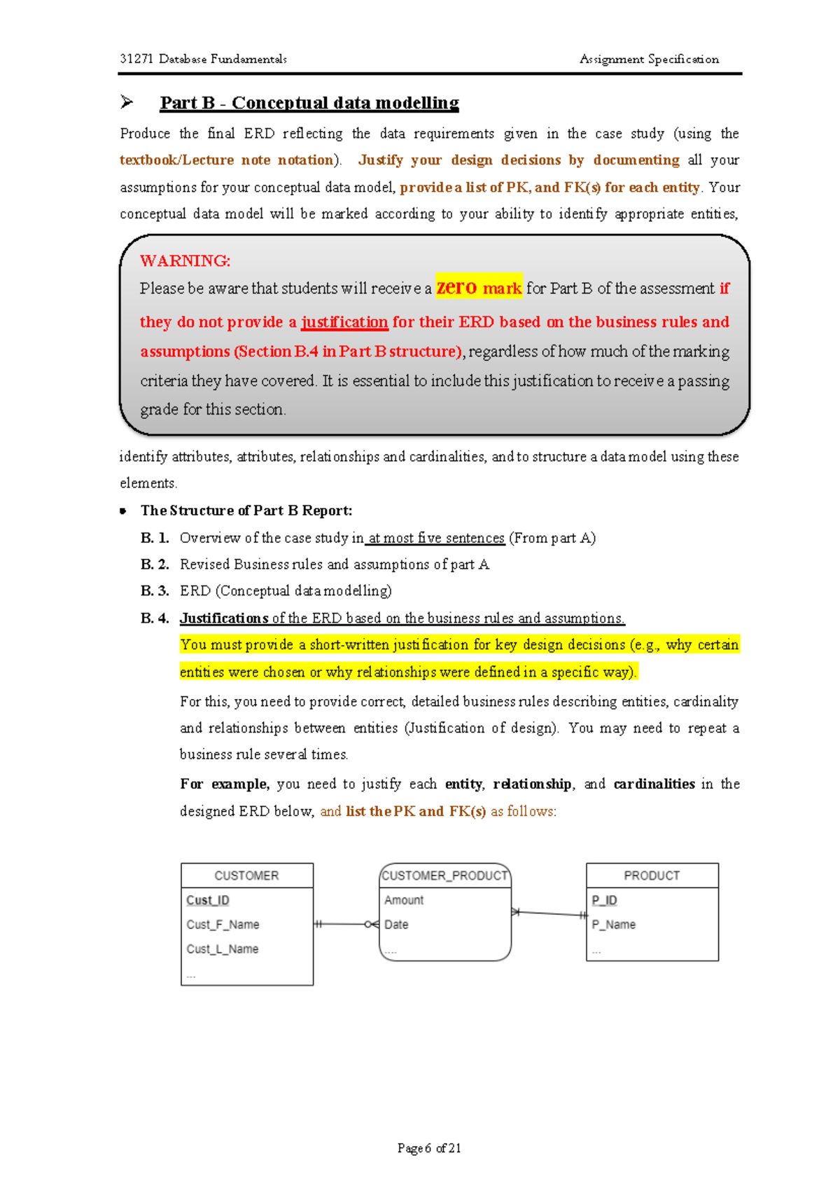 31271 Database Fundamentals Final ERD & Justification Report - Studocu