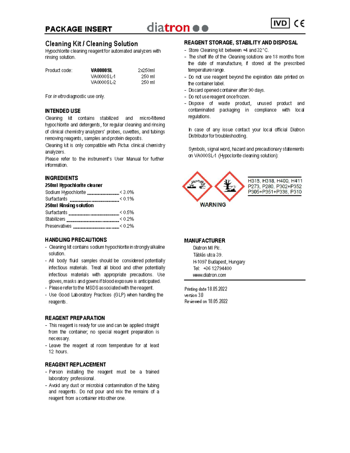 PI VA0000SL EN v3 - document for medical - PACKAGE INSERT Cleaning Kit ...