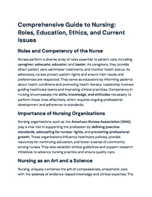 Nursing - Study Notes, Assignments & Exams - Studocu