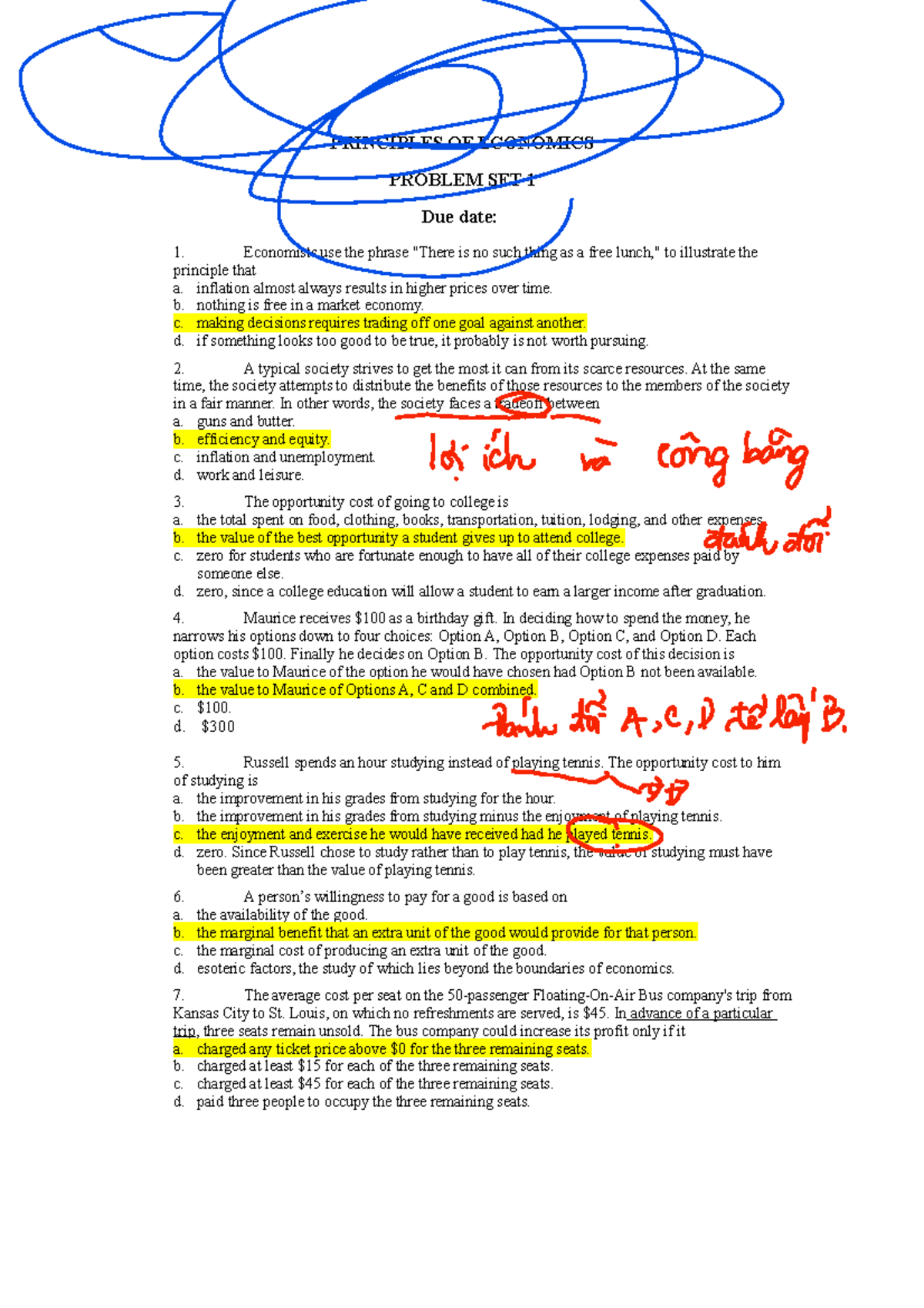 PE-ECON 101 Midterm Problem Set Review - Key Concepts & Questions - Studocu