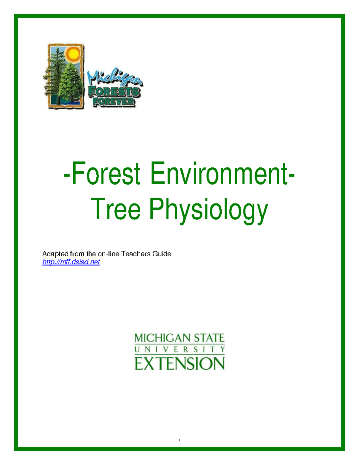 Physiology of Trees: Key Requirements and Adaptations (SAGF) - Studocu