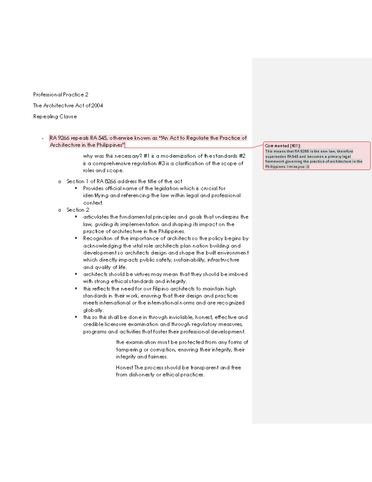 Professional Practice 2: Overview of RA 9266 and Architecture Standards ...