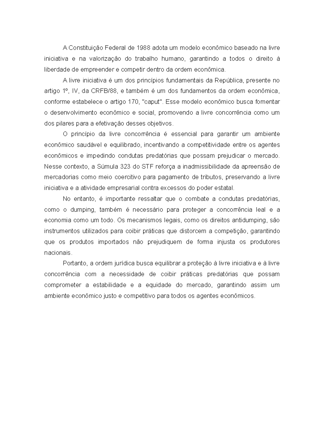 Direito Econômico e Financeiro: Princípios de Livre Concorrência e ...