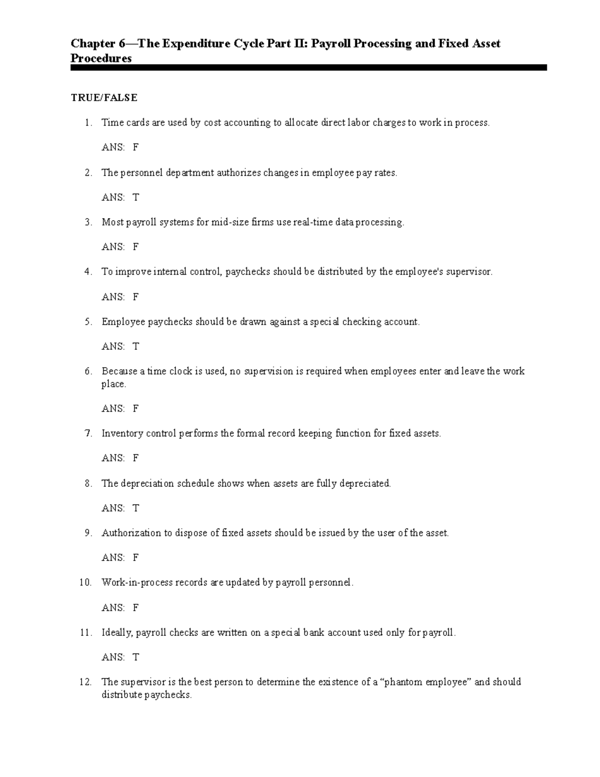 PDF of Hall 5e TB Ch06 - Accounting Info Sys: Expenditure Cycle & Payroll - Document Preview