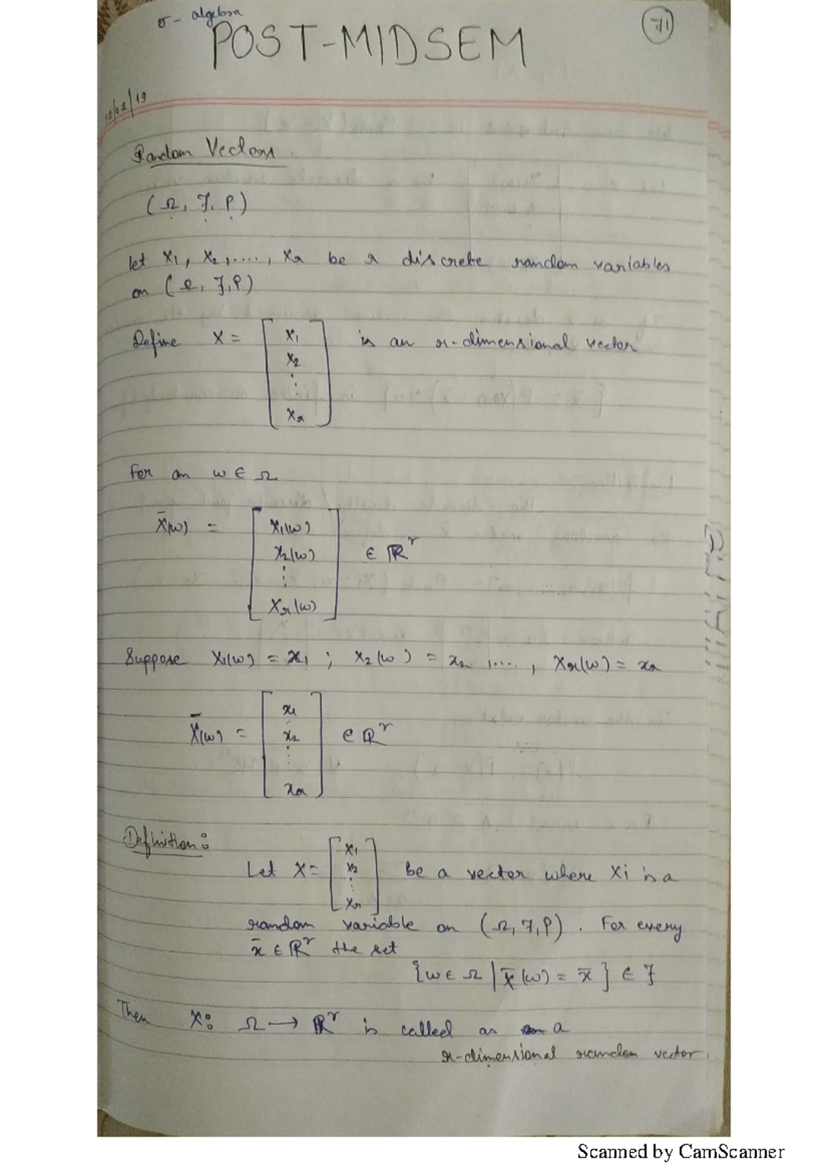 Prob Stats Post Midsem notes - Probability And Statistics - Studocu