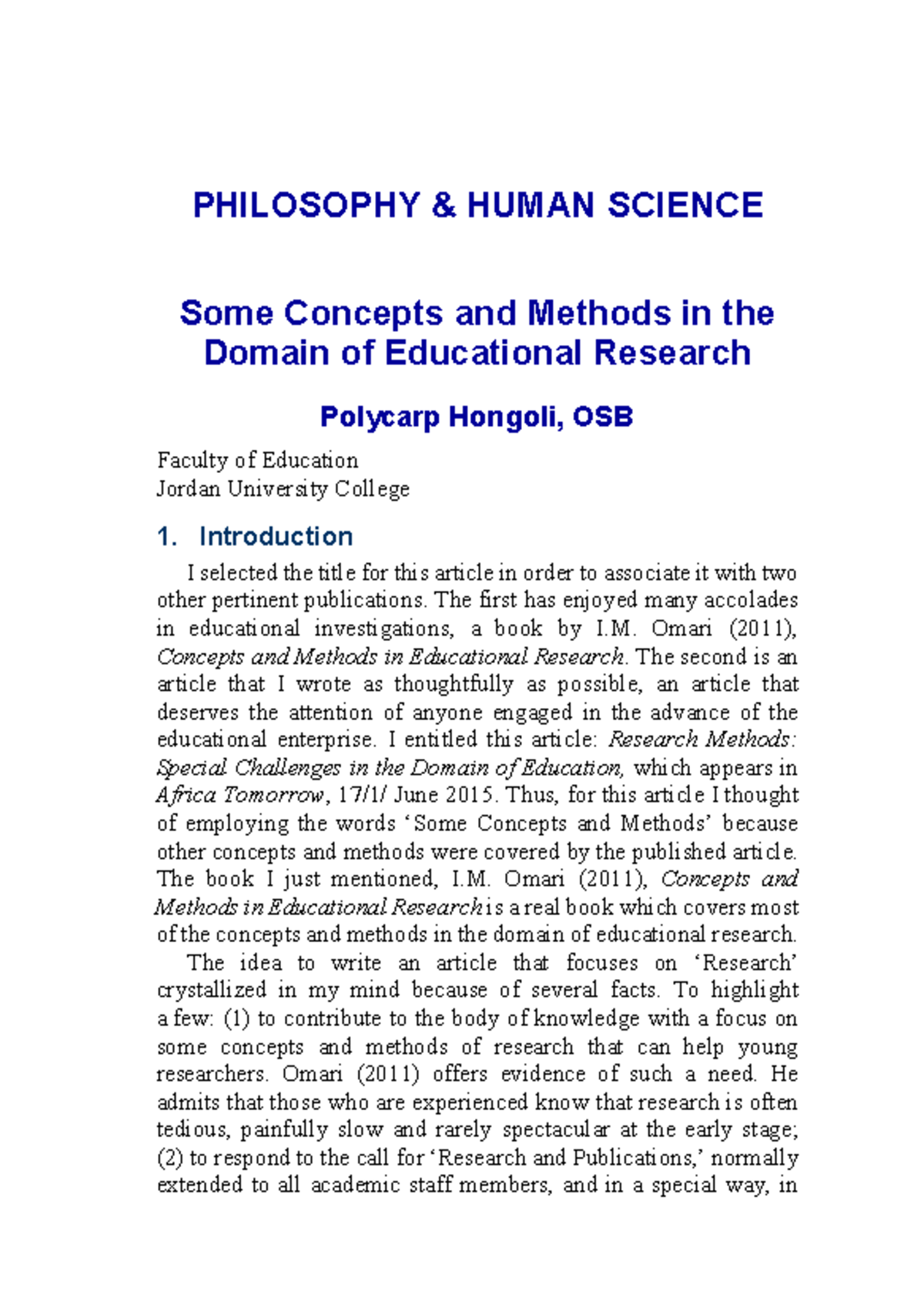 Educational Research: Concepts & Methods Overview (EDUC 202) - Studocu