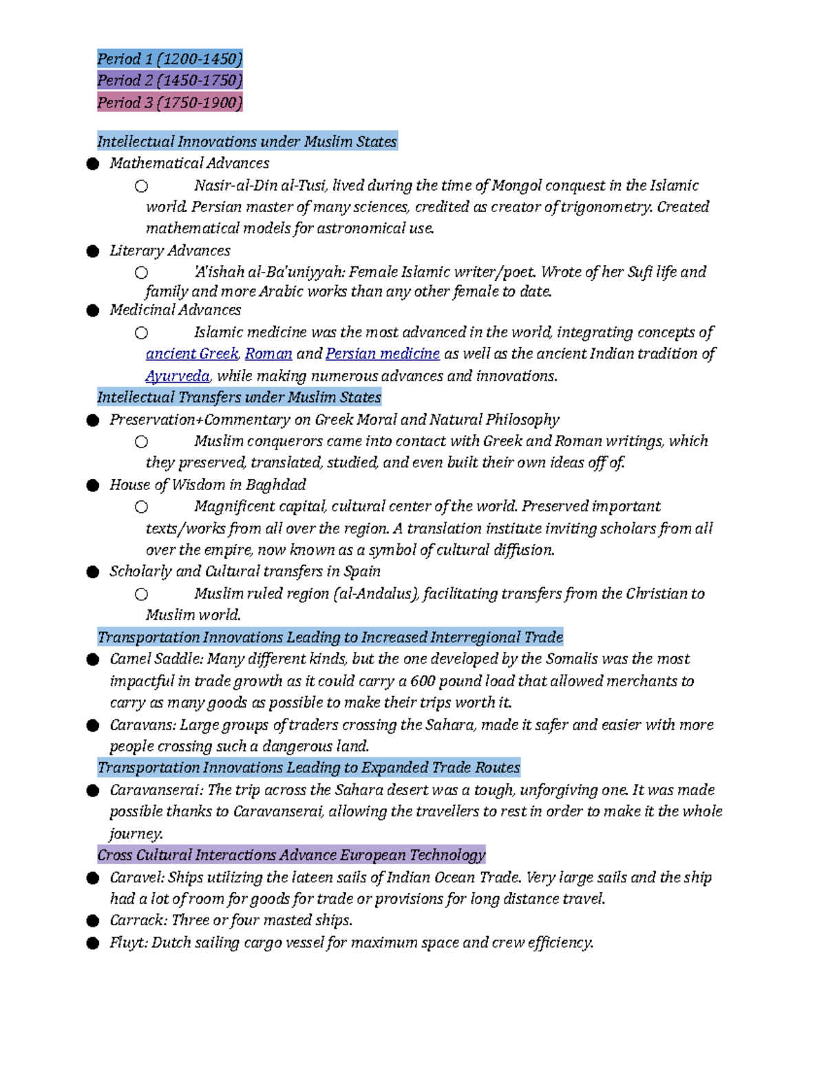 AP World History: Tech & Innovation – Crash Course Study Guide - Studocu