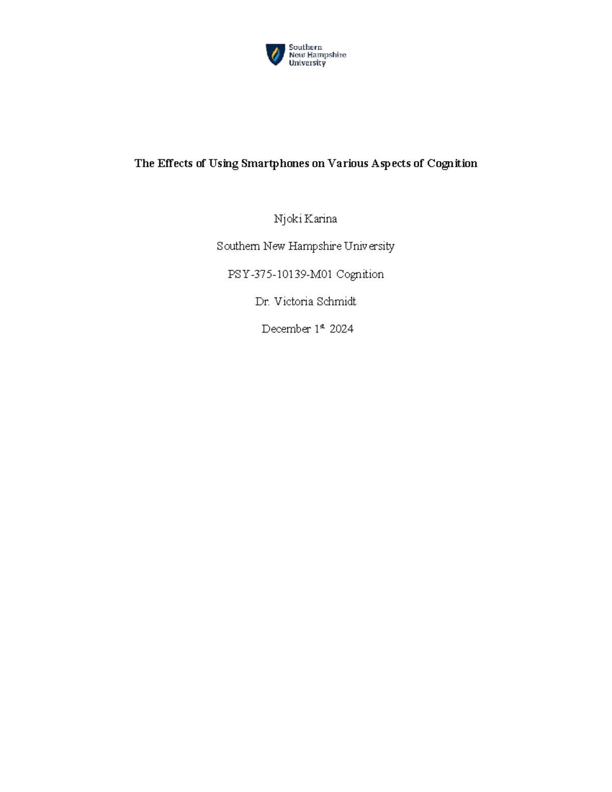 5-2 Project-Two Milestone Template - The Effects of Using Smartphones ...