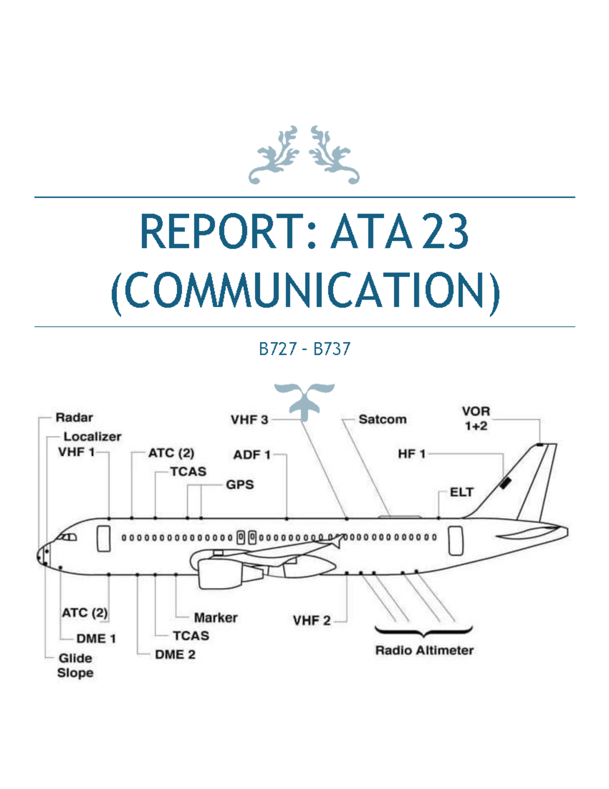 Report on ATA 23 Communication Systems: Boeing 727 vs. 737 Comparison ...