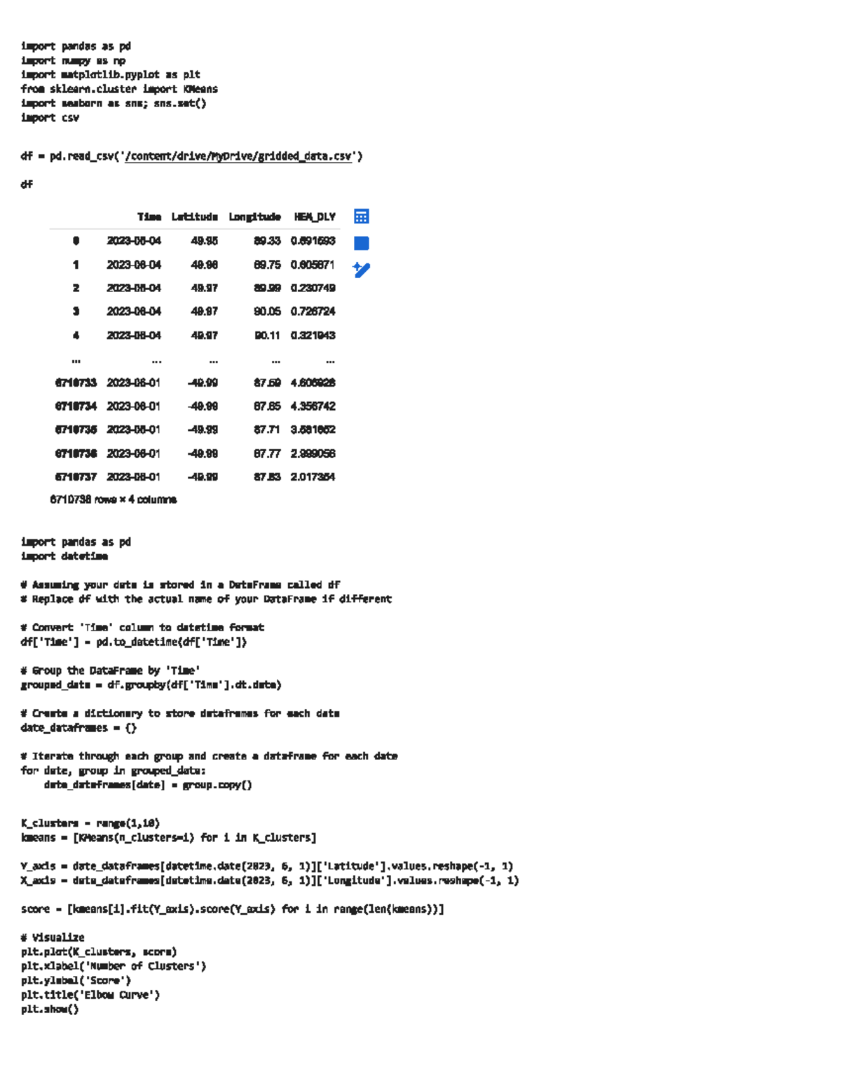 Grouping Coordinates - import pandas as pd import numpy as np import ...
