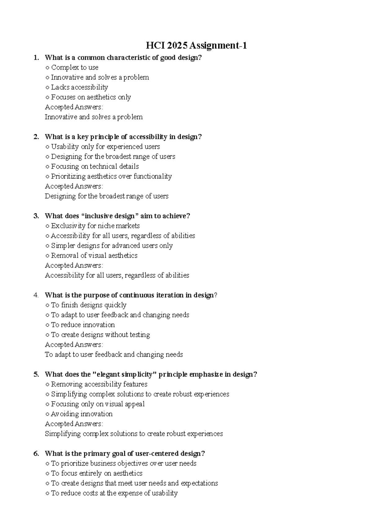 HCI 2025 Final Exam Study Guide - Key Concepts and Principles - Studocu