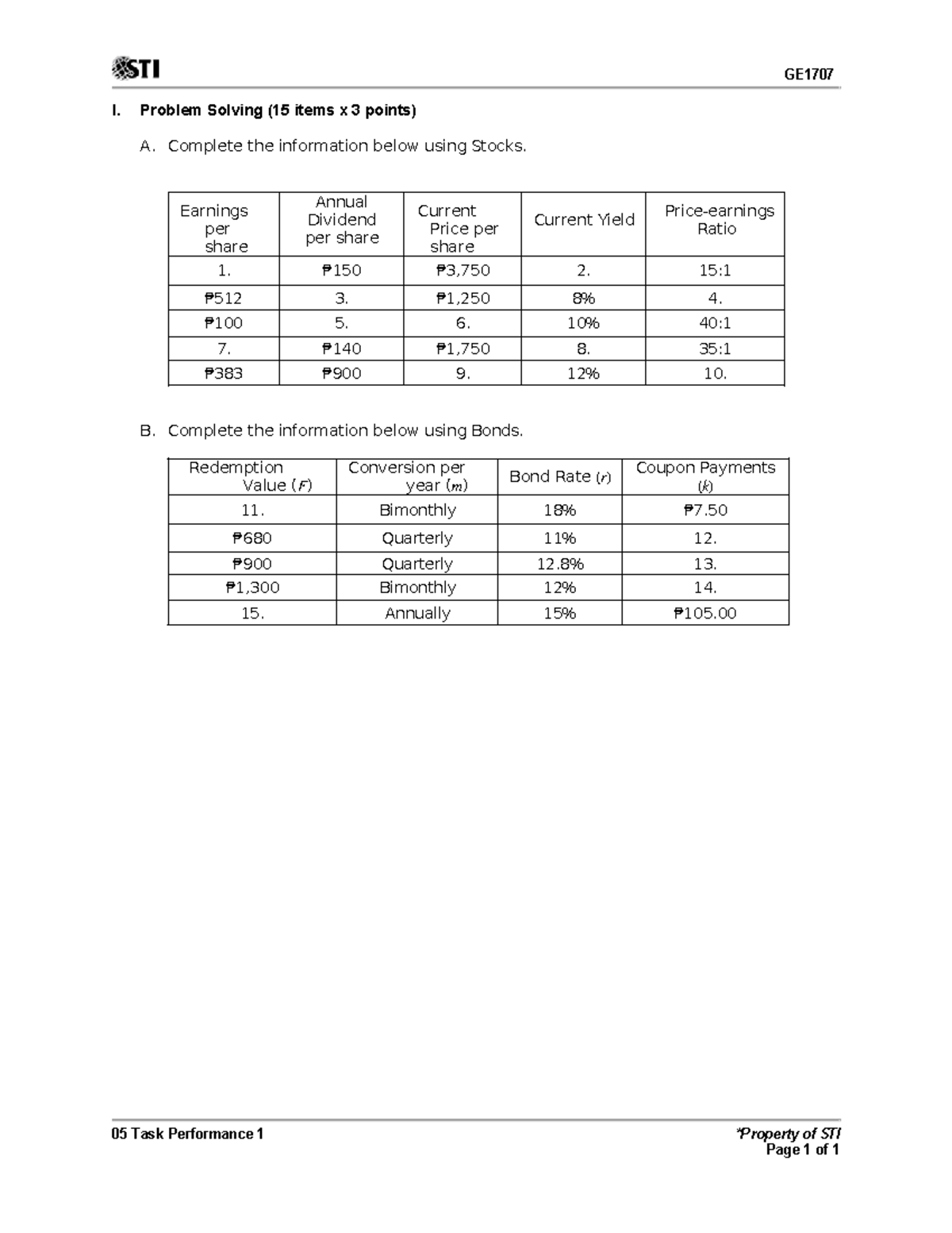 05 Task Performance 1 - FSAF - GE 05 Task Performance 1 *Property of ...
