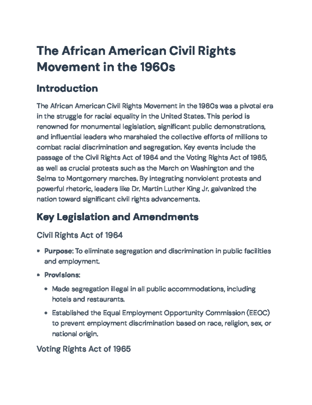 The African American Civil Rights Movement: Key Events & Leaders (HIST ...