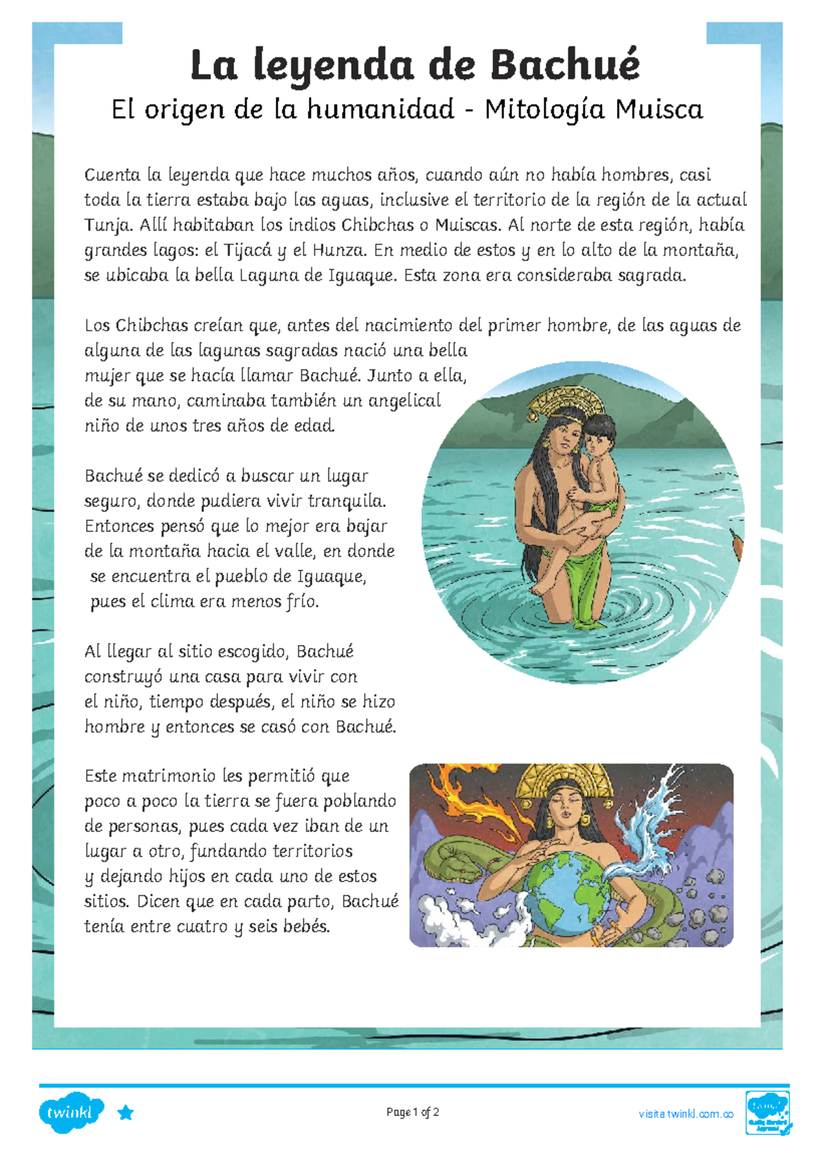 La leyenda de Bachué: Origen de la humanidad en la mitología Muisca - Document Preview