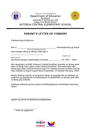 Federico Yap Astorga National High School - Davao Study Materials - Studocu