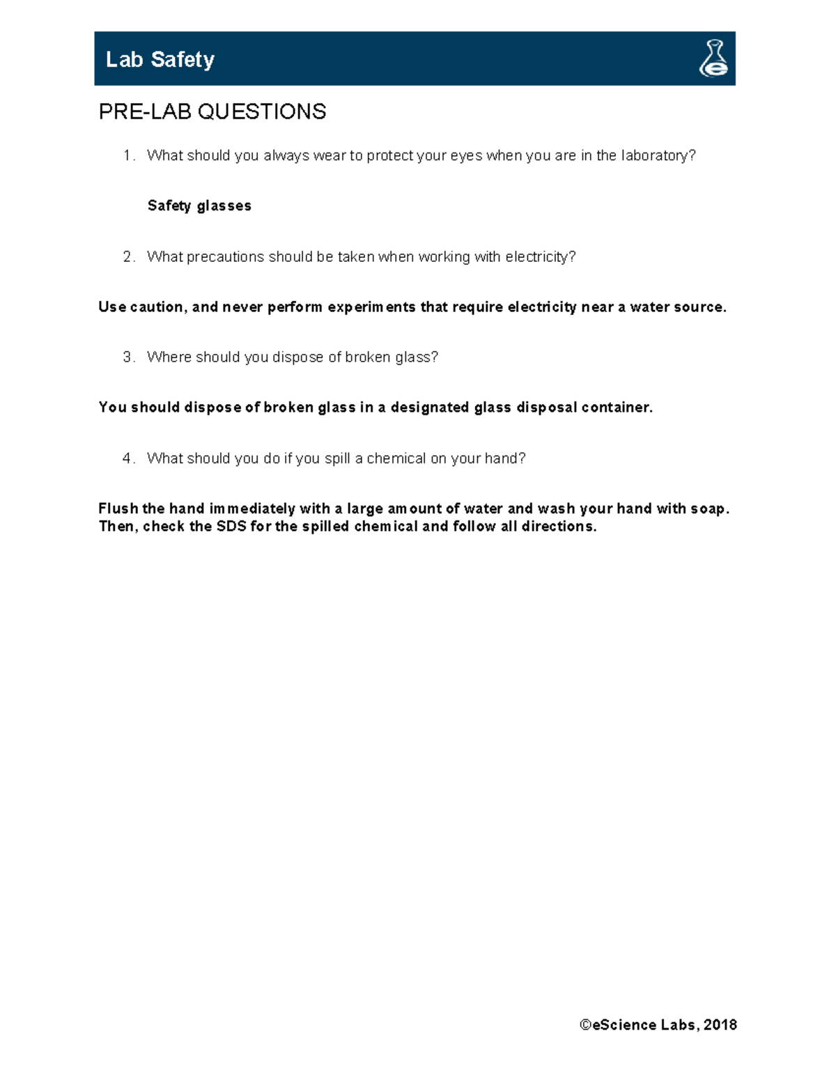 Lab Safety Guidelines and Equipment for Physics Experiments - Studocu