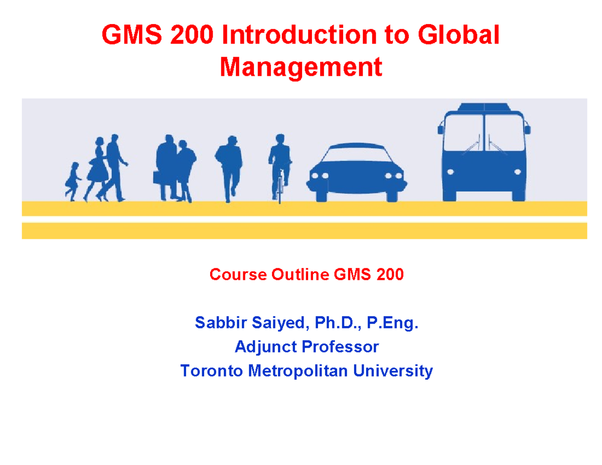 GMS 200 F23 Course Outline: Intro to Global Management (Section 191F ...