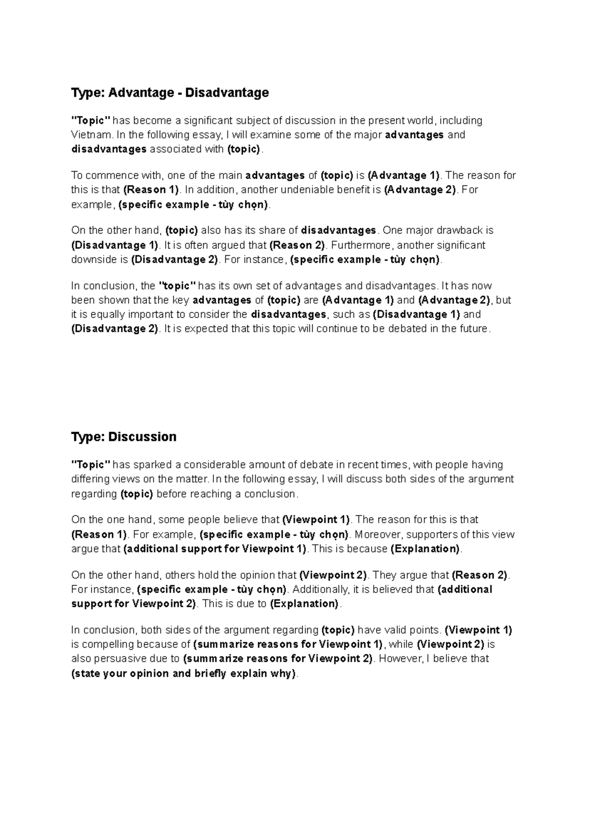 FILE WRI Template - Type: Advantage - Disadvantage 