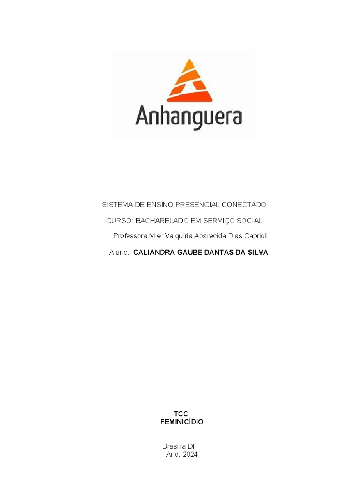 TCC: Feminicídio no Brasil - Análise e Políticas Públicas (Bacharelado ...