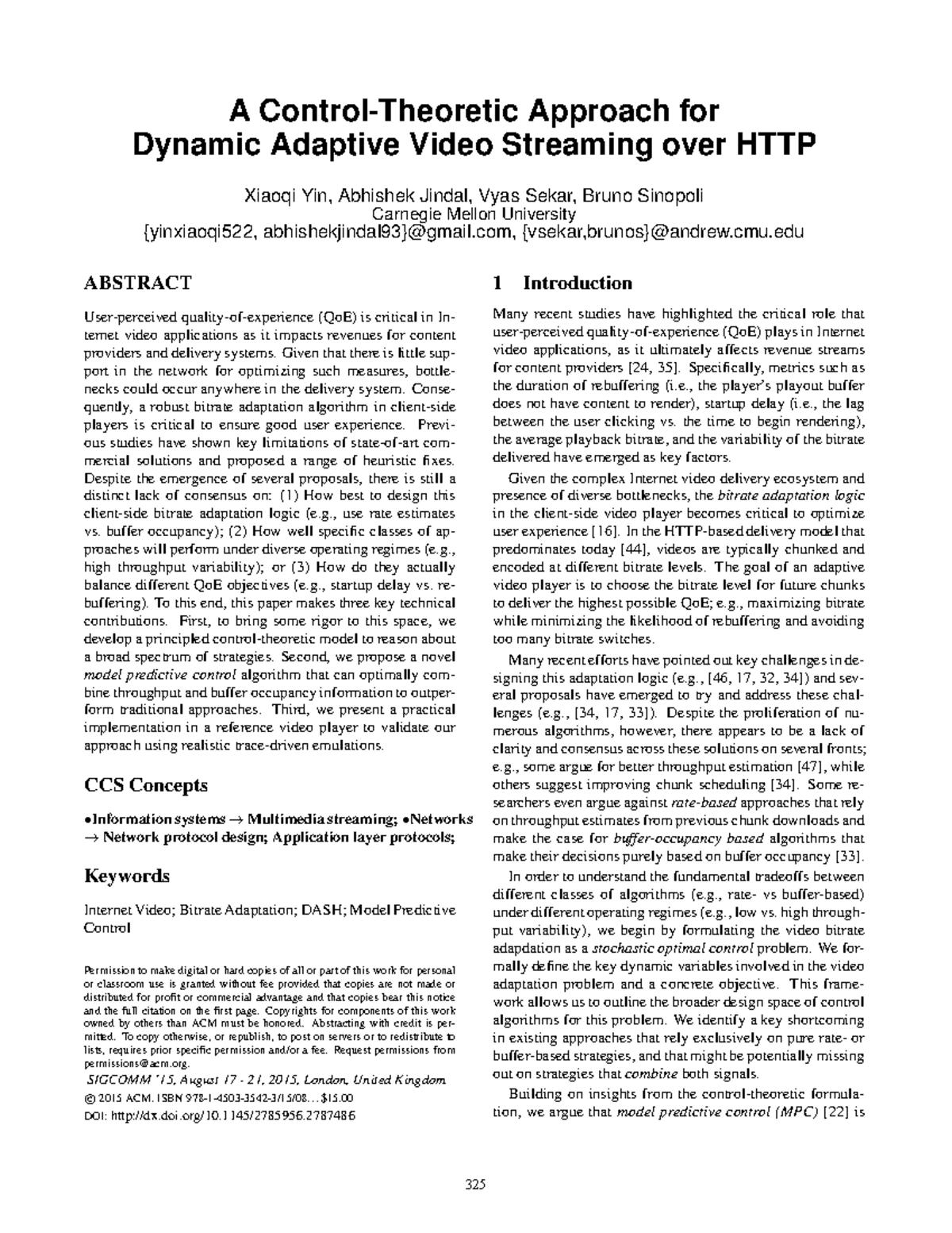 Mpc - asdw - A Control-Theoretic Approach for Dynamic Adaptive Video ...