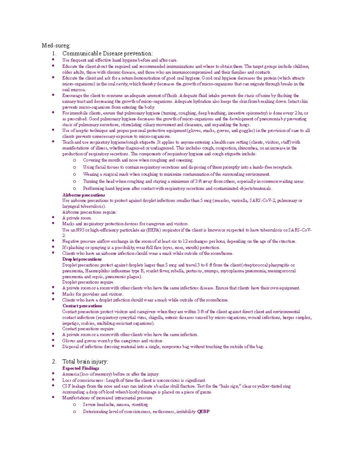 Advanced Med Surg Exam 2: Key Concepts and Nursing Care Strategies ...