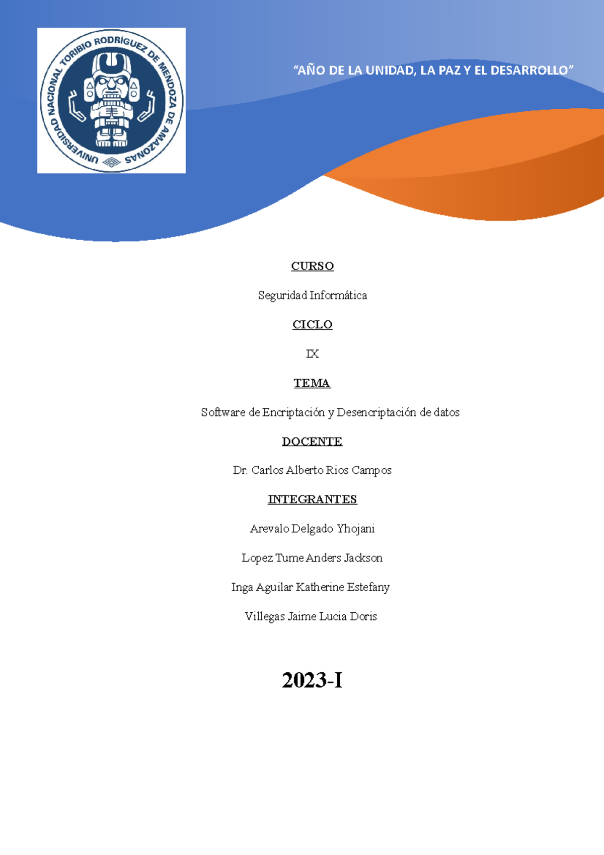 Encriptación y Desencriptación de Datos - Seguridad Informática (2023-I ...