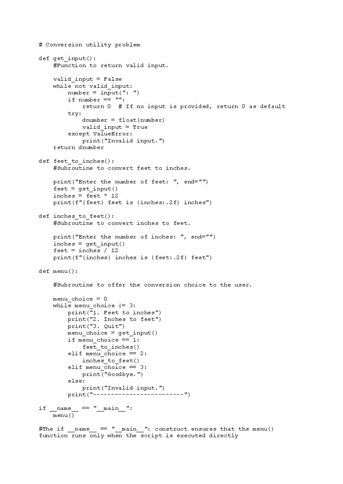 Conversion Utility Program (Python) - 01 - Studocu